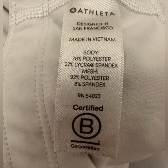 Athleta White Contender 9” Running Shorts - Size Small - Picture 6 of 7